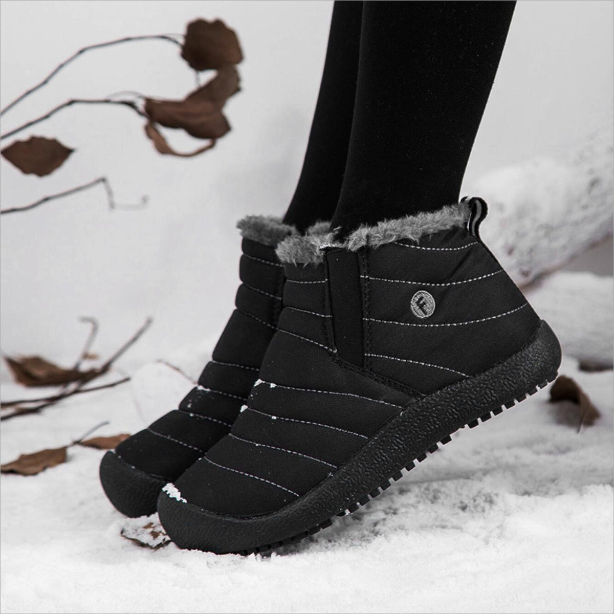 FansGemacht Mode warme und rutschfeste Schneeschuhe