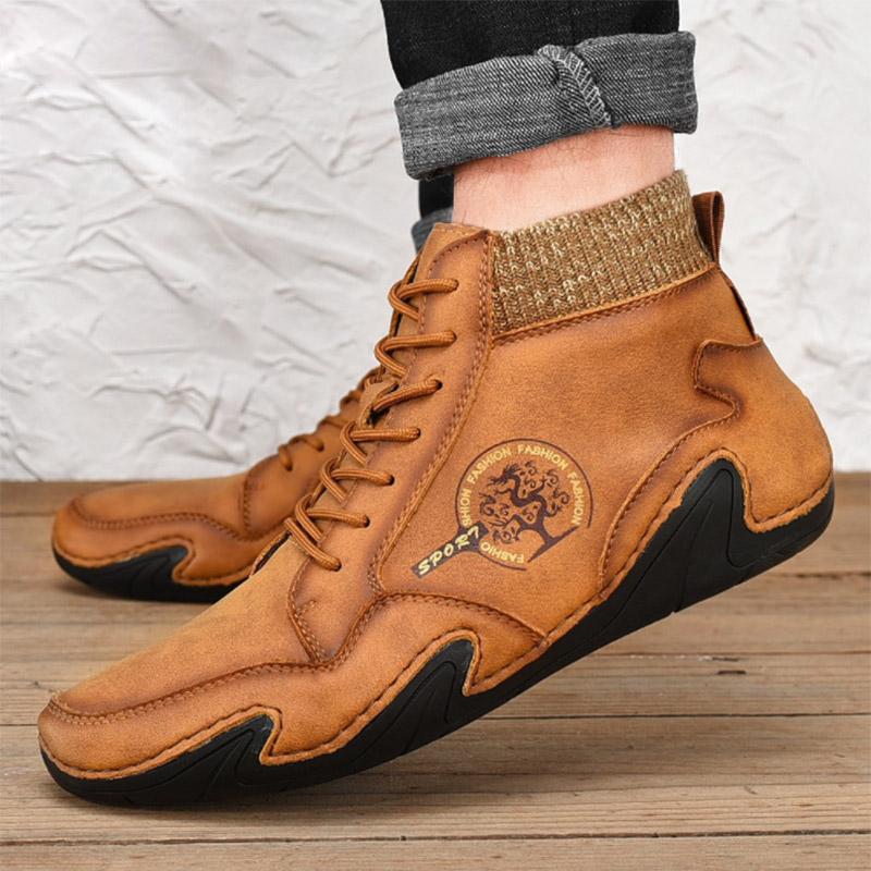 FansGemacht New Style Casual plus Baumwollschnürstiefel für Herren