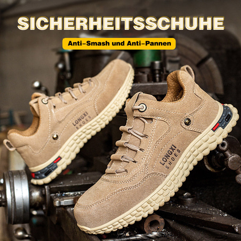 Fansgemacht Anti-Smashing und Anti-Piercing Stahl Zehen bequeme Leder Sicherheitsschuhe