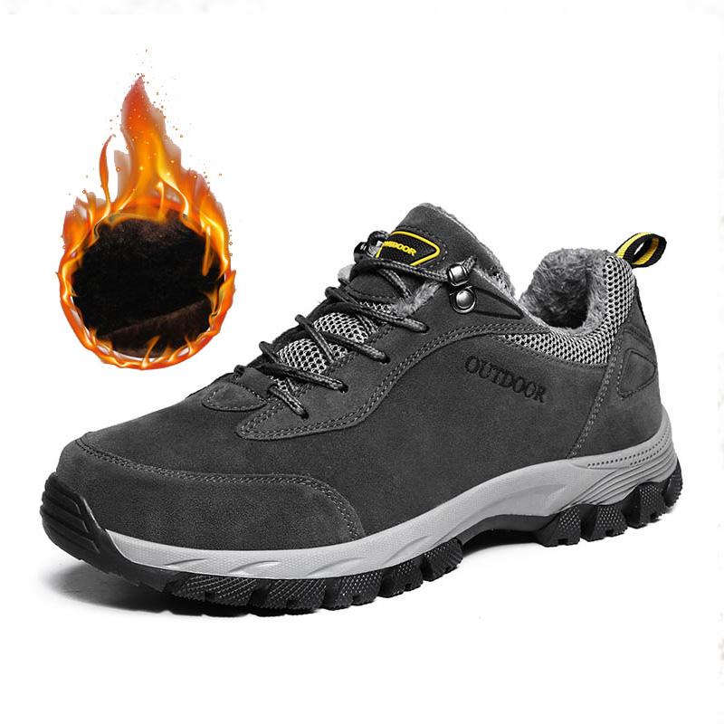 Fansgemacht Winter Outdoor Wärme und Samt rutschfeste abriebfeste Baumwollschuhe Wanderschuhe