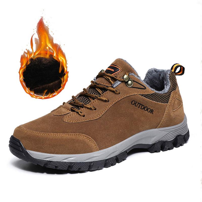 Fansgemacht Winter Outdoor Wärme und Samt rutschfeste abriebfeste Baumwollschuhe Wanderschuhe
