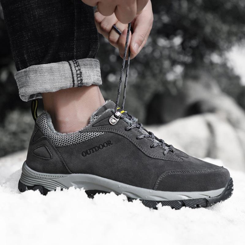 Fansgemacht Winter Outdoor Wärme und Samt rutschfeste abriebfeste Baumwollschuhe Wanderschuhe