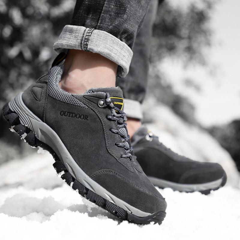 Fansgemacht Winter Outdoor Wärme und Samt rutschfeste abriebfeste Baumwollschuhe Wanderschuhe