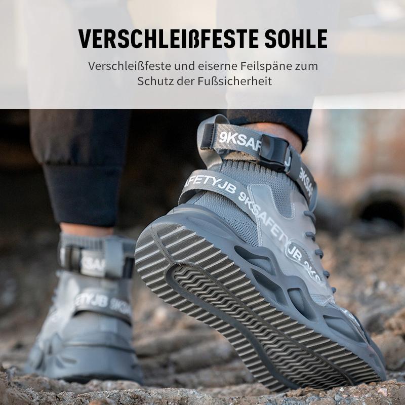 FansGemacht Gewebte atmungsaktive Arbeitsschuhe mit Stahlkappe
