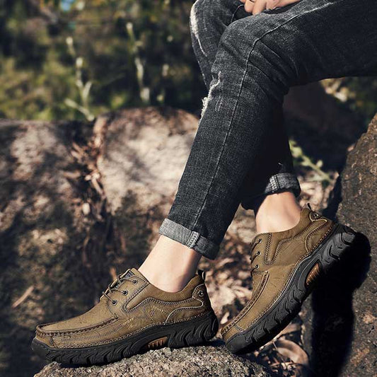 Neue Herren Freizeitschuhe wasserdicht rutschfest Wanderschuhe Lederschuhe