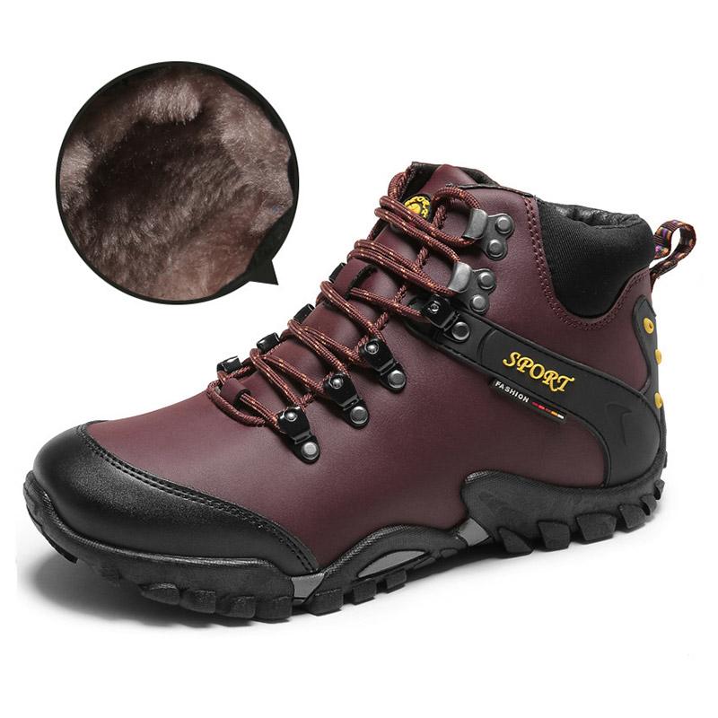 Fansgemacht Winter High-Top mit dicken Sohlen warme Baumwollstiefel Herrenschuhe