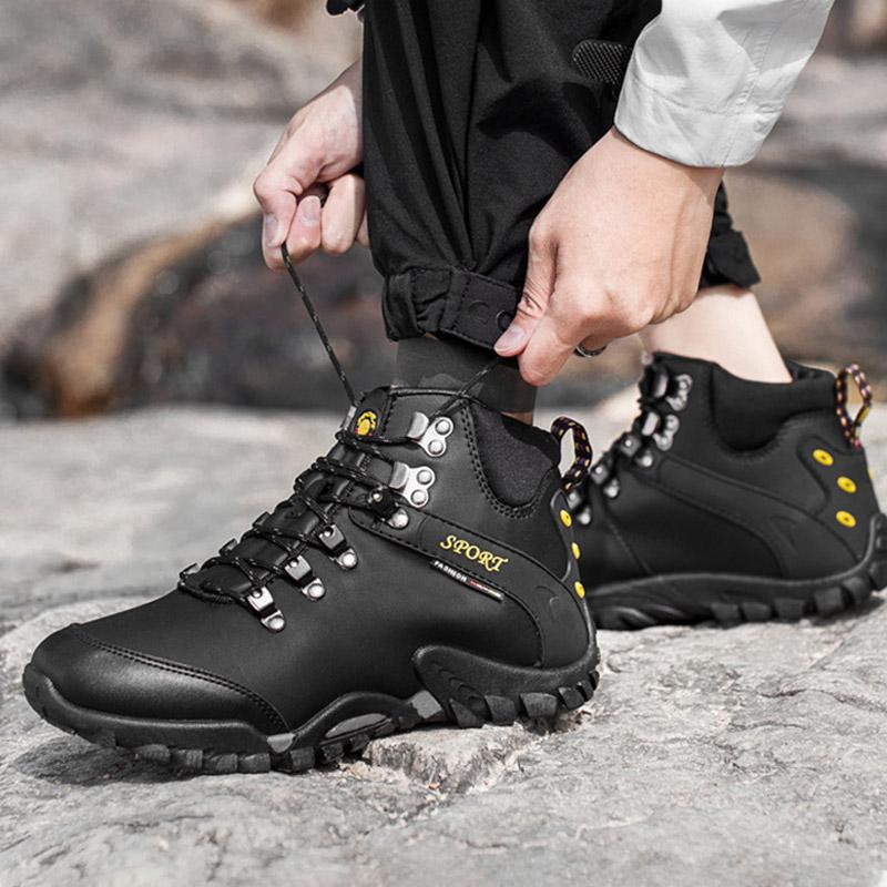 Fansgemacht Winter High-Top mit dicken Sohlen warme Baumwollstiefel Herrenschuhe
