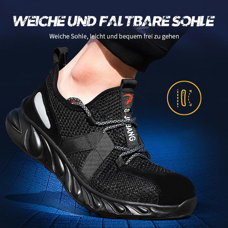 FansGemacht Atmungsaktive, pannensichere, stoßdämpfende und verschleißfeste Sicherheitsschuhe
