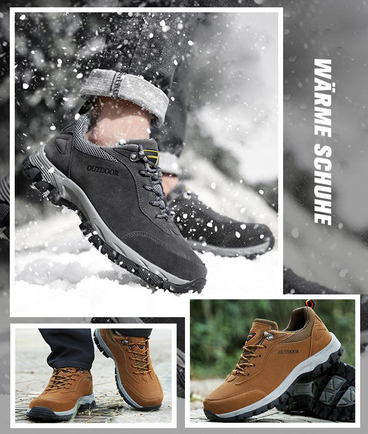 Fansgemacht Winter Outdoor Wärme und Samt rutschfeste abriebfeste Baumwollschuhe Wanderschuhe