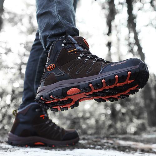 FansGemacht Winter Stiefel Herren Schnee Stiefel Wasserdichte Warm Gefütterte Knöchelstiefel Outdoor-Stiefel
