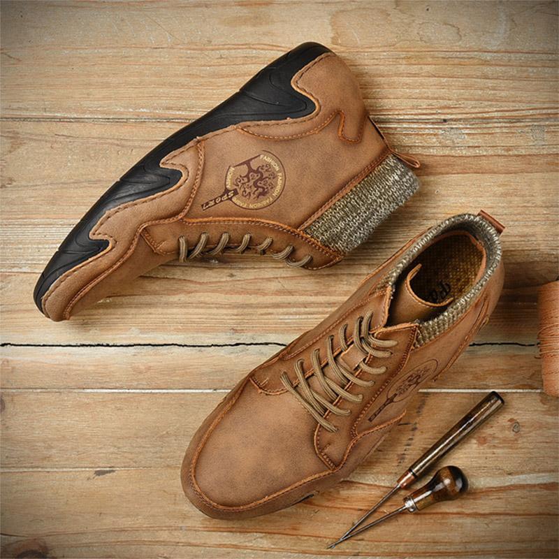 FansGemacht New Style Casual plus Baumwollschnürstiefel für Herren