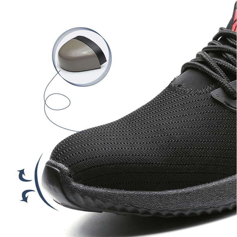 Men steel toe mesh safety shoes anti-smashing anti-piercing
