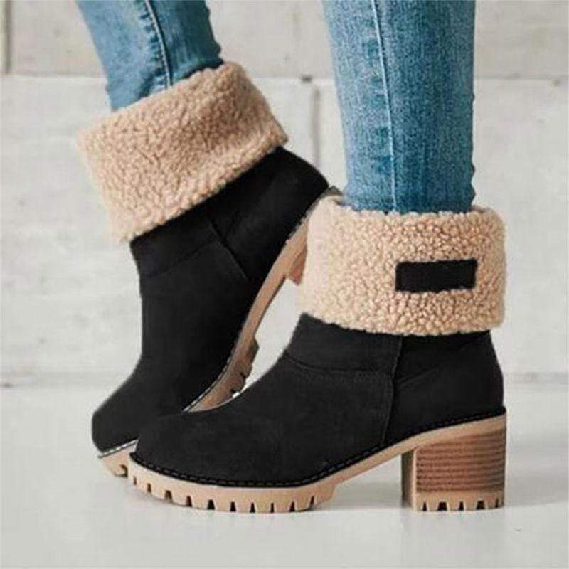 FansGemacht Warme Stiefel mit Fell