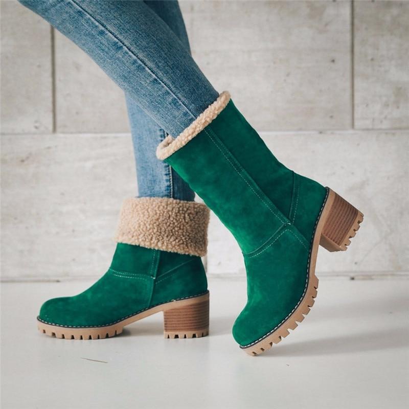 FansGemacht Warme Stiefel mit Fell