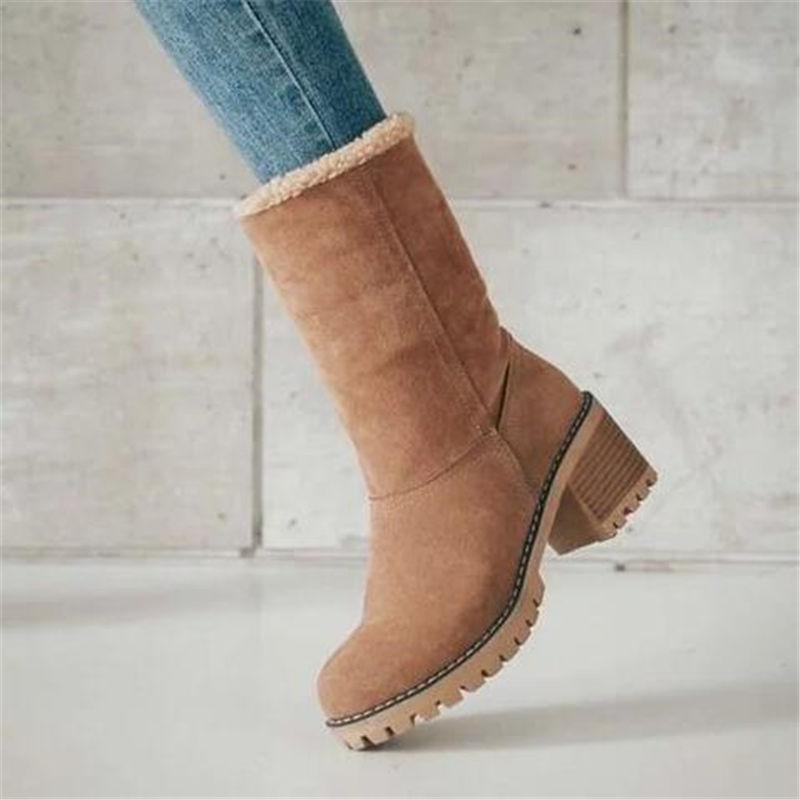 FansGemacht Warme Stiefel mit Fell