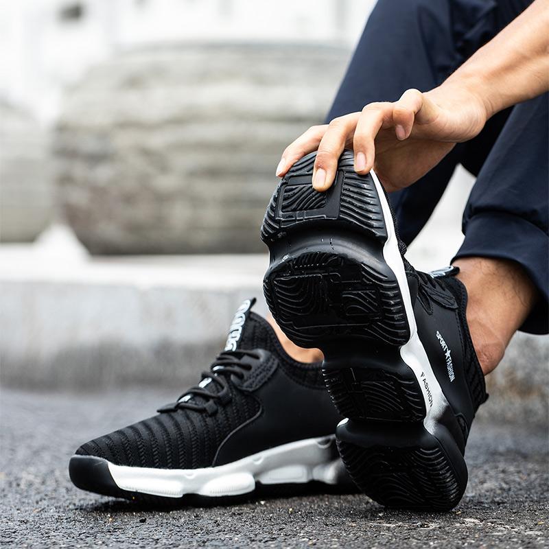 FansGemacht Sommer Anti-Smashing Anti-Stich durchdringende Luft fliegen gewebte Sicherheit verschleißfeste Arbeitsschuhe