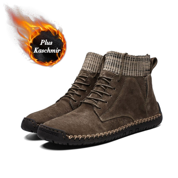 fansgemacht Winter-High-Top-Herren plus samtwarme Martin-Stiefel