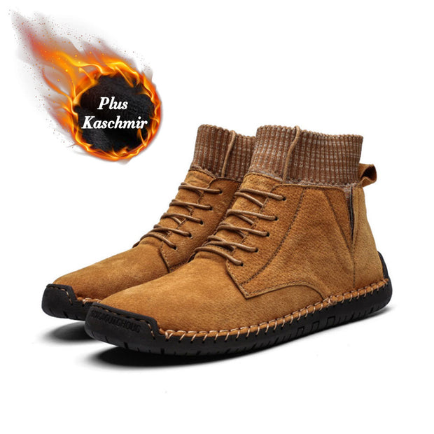 fansgemacht Winter-High-Top-Herren plus samtwarme Martin-Stiefel