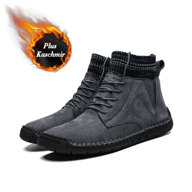 fansgemacht Winter-High-Top-Herren plus samtwarme Martin-Stiefel