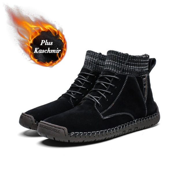 fansgemacht Winter-High-Top-Herren plus samtwarme Martin-Stiefel