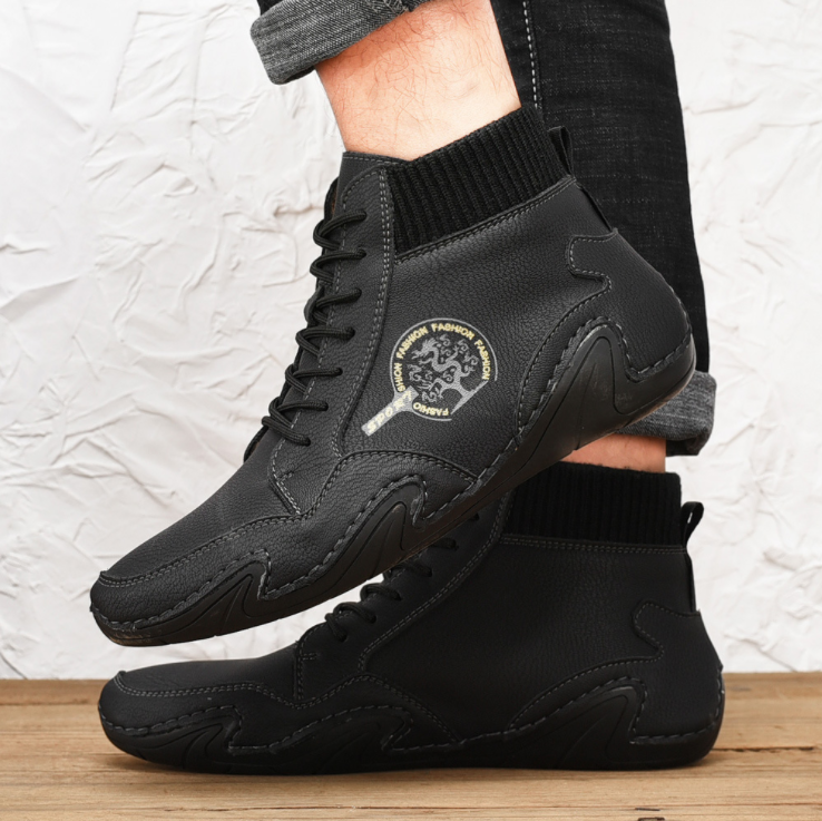 FansGemacht New Style Casual plus Baumwollschnürstiefel für Herren