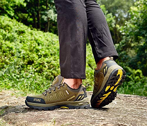 Skurab Wanderschuhe Trekking Schuhe Herren Damen Sports Outdoor Hiking Sneaker Armee Grün Blau Schwarz Grau 36-48