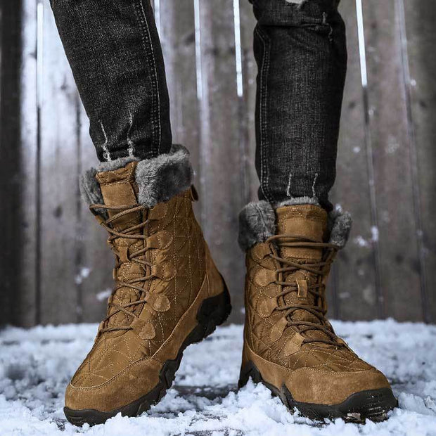 FansGemacht Herren Martin Stiefel Lässige High-Top Warme Schneestiefel