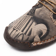 FansGemacht Herbst und Winter neue lässige handgemachte High-Top-Wild Herrenschuhe