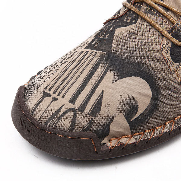 FansGemacht Herbst und Winter neue lässige handgemachte High-Top-Wild Herrenschuhe