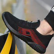 Sommer herren Outdoor Atmungsaktives Mesh Licht & Komfortable Stahl Kappe Schutzhülle Arbeit Schuhe