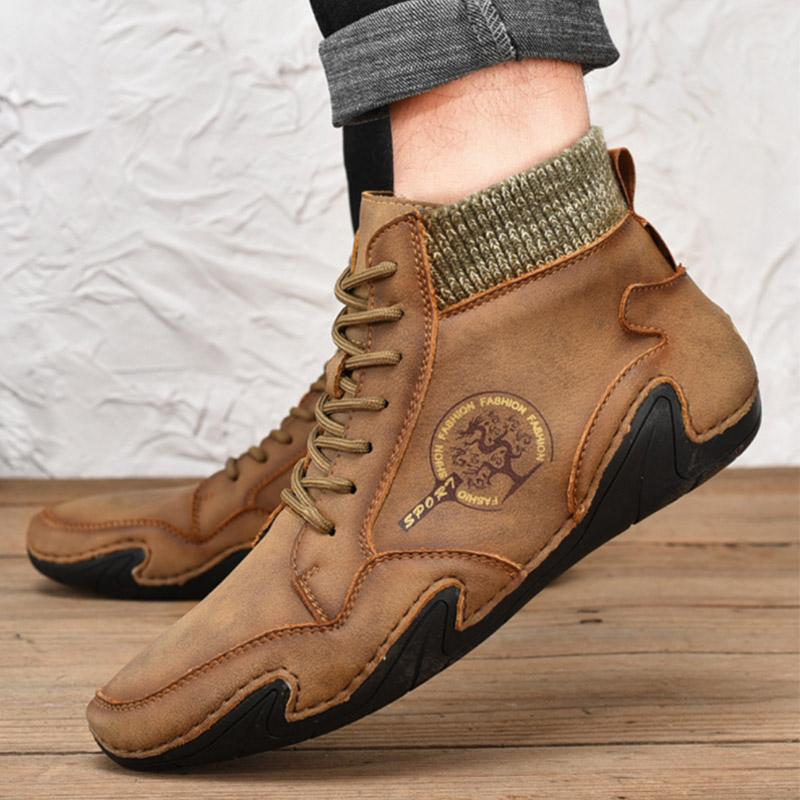 FansGemacht New Style Casual plus Baumwollschnürstiefel für Herren