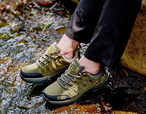 Skurab Wanderschuhe Trekking Schuhe Herren Damen Sports Outdoor Hiking Sneaker Armee Grün Blau Schwarz Grau 36-48