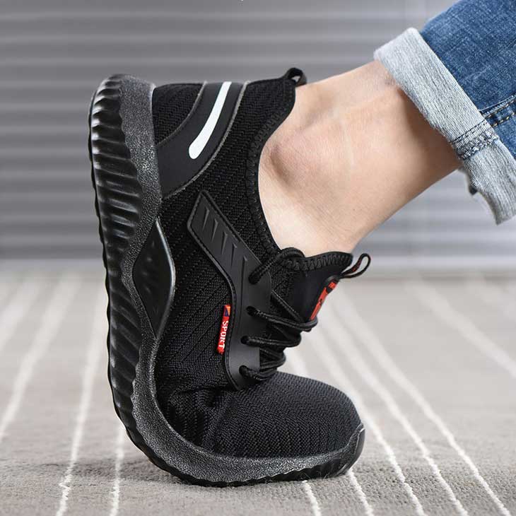 Men steel toe mesh safety shoes anti-smashing anti-piercing