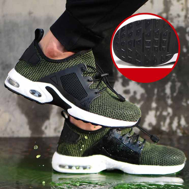 Atmungs Arbeit Arbeit Schuhe Stahl Kappe Kappe Auswirkungen-beständig Industrielle Sicherheit Schuhe