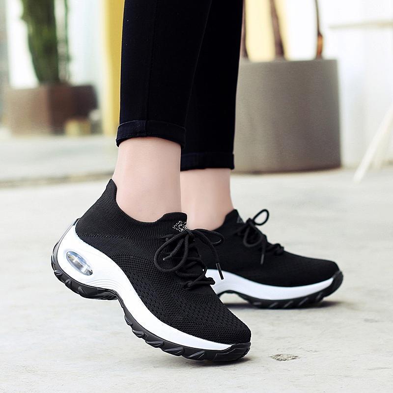 Women's Flying Woven Non-slip Breathable Comfortable  Shoes