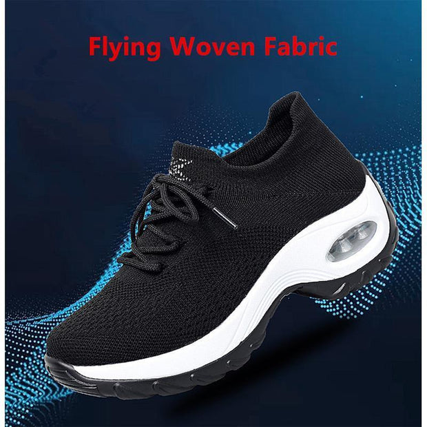 Women's Flying Woven Non-slip Breathable Comfortable  Shoes