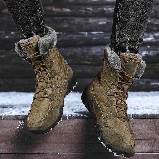 FansGemacht Herren Martin Stiefel Lässige High-Top Warme Schneestiefel