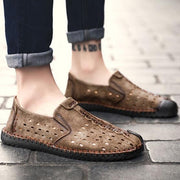 sommer Männer Atmungsaktiv Casual Schuhe  Handgemachte Vintage Schuhe