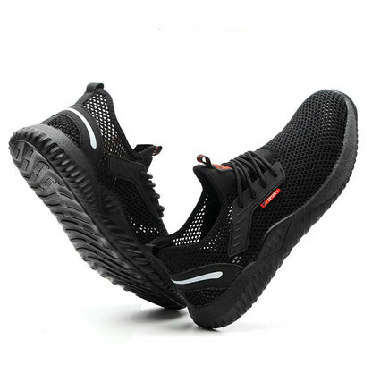 Men steel toe mesh safety shoes anti-smashing anti-piercing