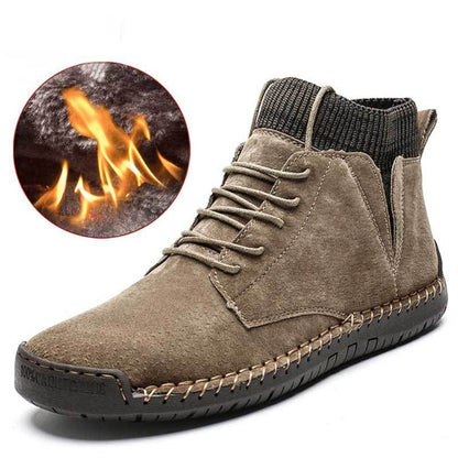 FansGemacht Männer Schnee Stiefel Winter Plüsch Warme Männer Motorrad Stiefel Lace-Up Non-slip