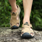 FansGemacht Sommer Sandalen Männer Echtes Leder Casual Schuhe