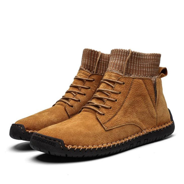 fansgemacht Winter-High-Top-Herren plus samtwarme Martin-Stiefel