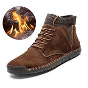 FansGemacht Männer Schnee Stiefel Winter Plüsch Warme Männer Motorrad Stiefel Lace-Up Non-slip