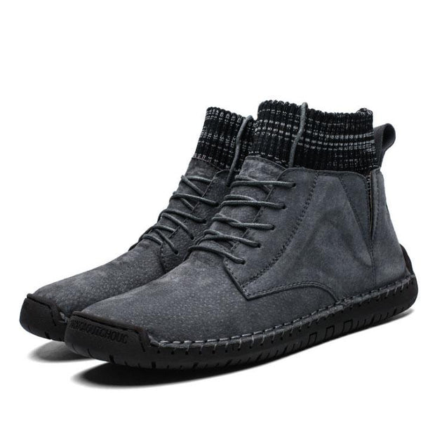 fansgemacht Winter-High-Top-Herren plus samtwarme Martin-Stiefel
