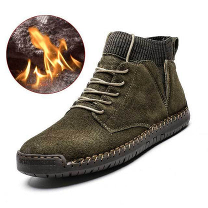 FansGemacht Männer Schnee Stiefel Winter Plüsch Warme Männer Motorrad Stiefel Lace-Up Non-slip