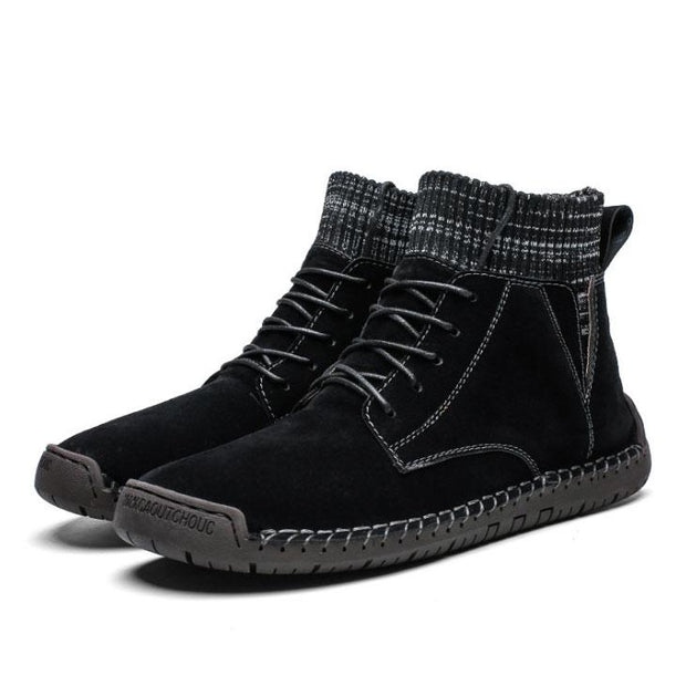 fansgemacht Winter-High-Top-Herren plus samtwarme Martin-Stiefel