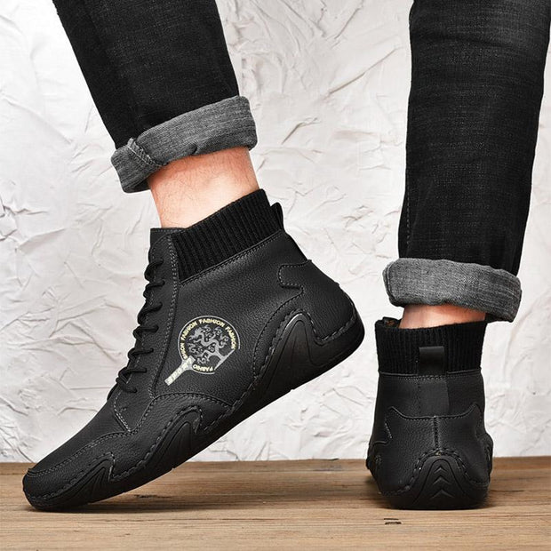 FansGemacht New Style Casual plus Baumwollschnürstiefel für Herren