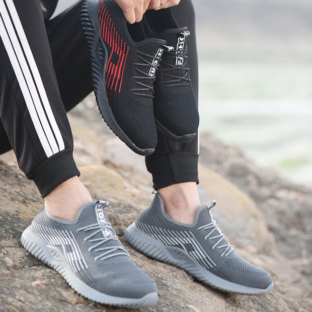 Sommer herren Outdoor Atmungsaktives Mesh Licht & Komfortable Stahl Kappe Schutzhülle Arbeit Schuhe