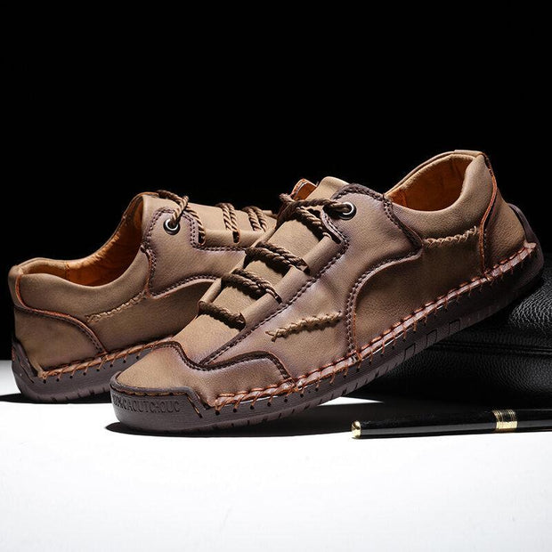 FansgemachtLässige handgefertigte Lederschuhe mit weicher Sohle