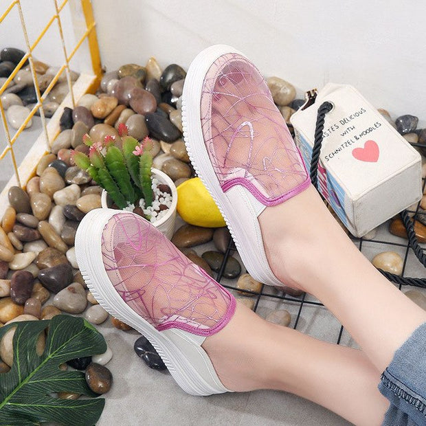 sommer Frauen Gelee Sandalen Transparent Sandalen Hausschuhe
